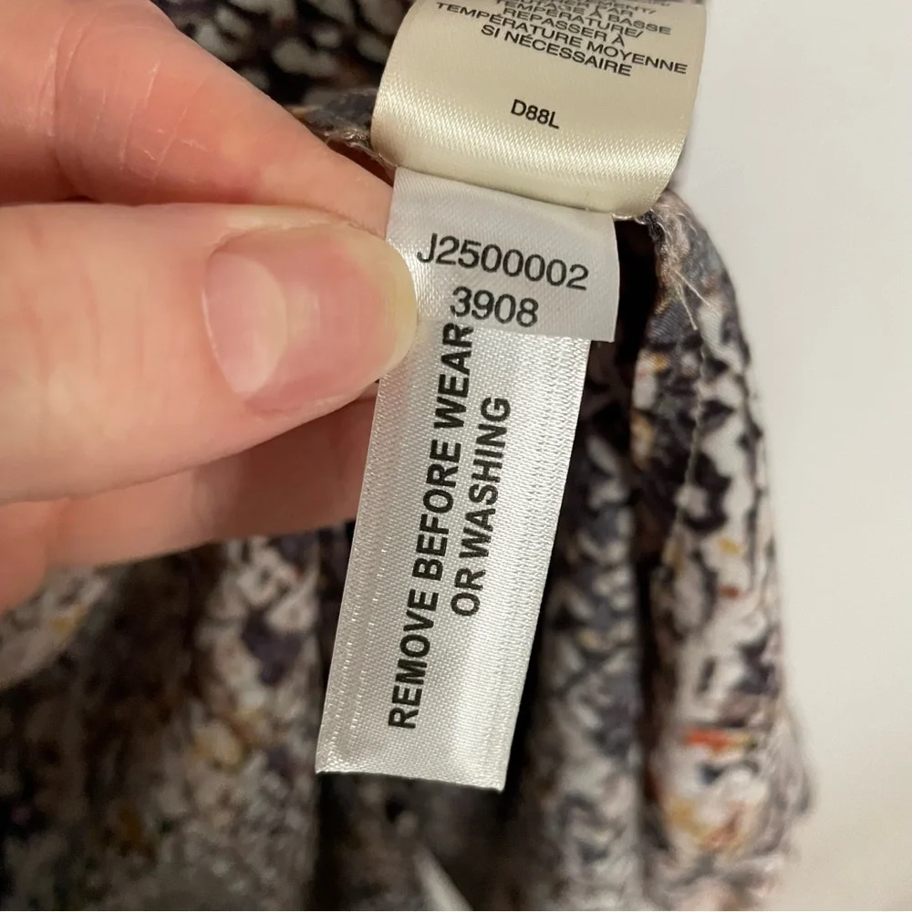 DKNY Boho Printed Midi Dress Artsy Handkerchief Hemline - Picture 15 of 15